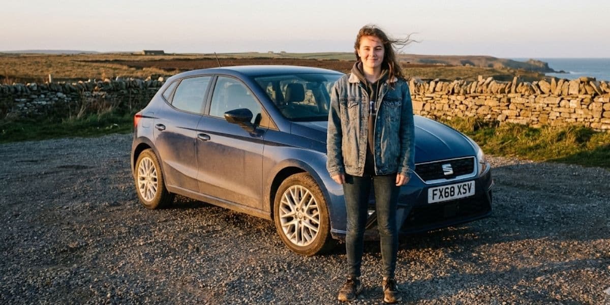 SEAT Ibiza with young driver